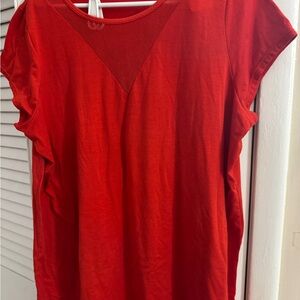 Steve Madden Red Flutter Sleeve T-Shirt